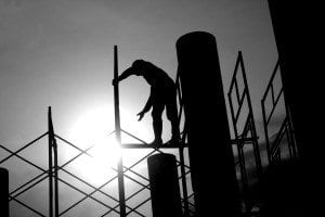 construction workers on scaffolding